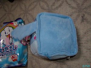綿菓子とスティッチの顔のぬいぐるみ ゲット