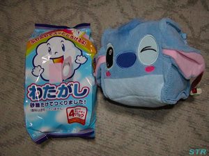 綿菓子とスティッチの顔のぬいぐるみ ゲット
