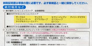 クレジットカードで自動車税を納付