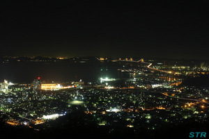 丸亀青ノ山で夜景を見る