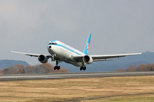 モヒカンジェット 高松空港飛来