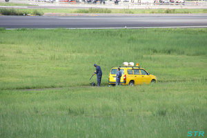 高松空港 アトラス飛来