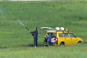 高松空港 アトラス飛来