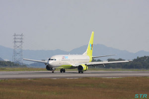 高松空港 ジンエアー機＆ウラジオストク航空機飛来