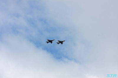 丸亀お城村 T-4航過飛行