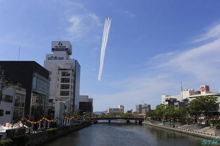 阿波おどりブルーインパルス展示飛行 前日予行