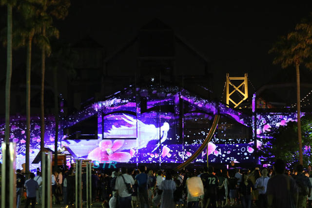 瀬戸大橋開通30周年記念 輝かナイト プロジェクションマッピング