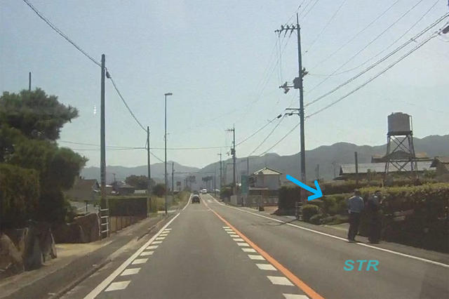 東かがわ市引田交番前でネズミ捕り