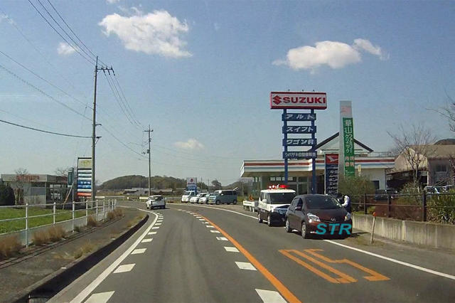 さぬき市寒川町神前 華山ファミリークリニック前での取り締まり