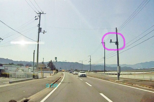 観音寺市柞田町 県道21号線のNシステム