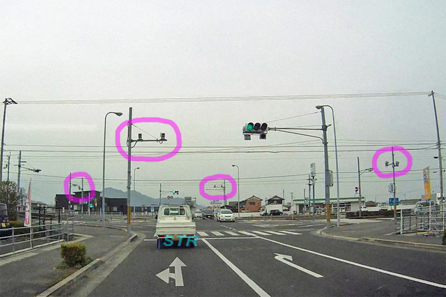 丸亀市金倉町・新田町 県道205号線・市道昭和町田村線のNシステム