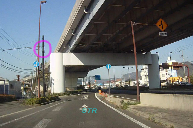 高松市檀紙町 高松檀紙IC前のNシステム