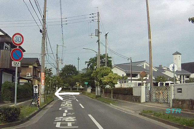 宇多津町 宇多津北小学校前で可搬式オービスによる速度取り締まり その2