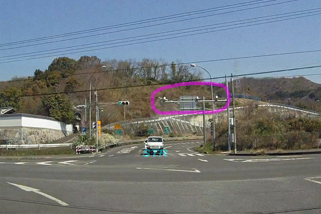 さぬき市末 志度IC前のNシステム