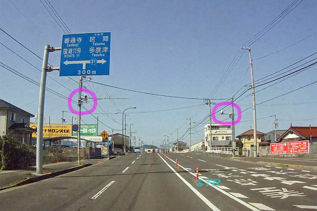 丸亀市今津町 県道21号線のNシステム