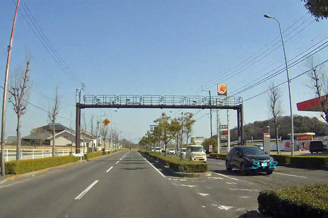 高松市香川町大野 国道193号線のNシステム