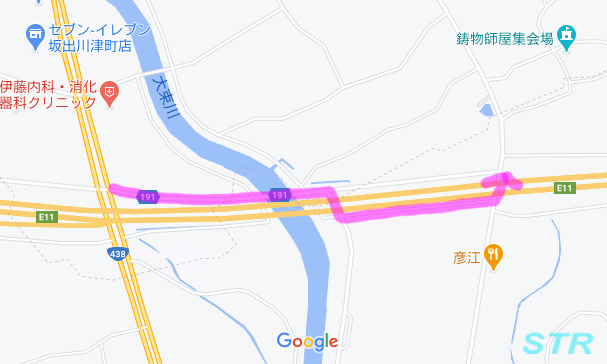 丸亀市飯山町東坂元 高松自動車道高架下での一時不停止違反取り締まり