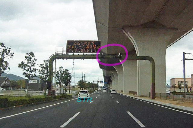 高松市六条町 国道11号線高松東バイパスのNシステム