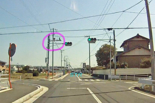 三木町氷上 県道13号線のNシステム