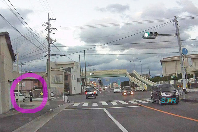 三豊市豊中町比地大 県道224号線 比地大小学校前での交差点監視