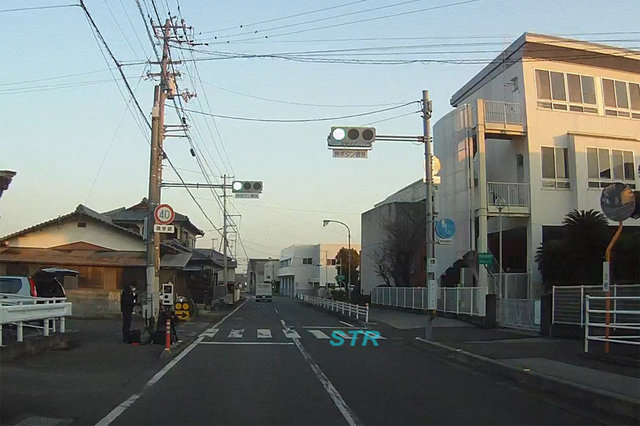 琴平町上櫛梨 県道206号上り車線 象郷小学校前での可搬式オービスによる速度違反取り締まり