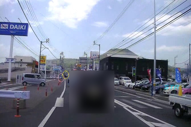 高松市香西東町 ファミリーマート高松香西東店前での一時不停止違反取り締まり