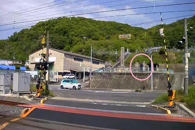 高松市鬼無町鬼無 西部運動センター東側踏切・交差点での一時不停止違反取り締まり