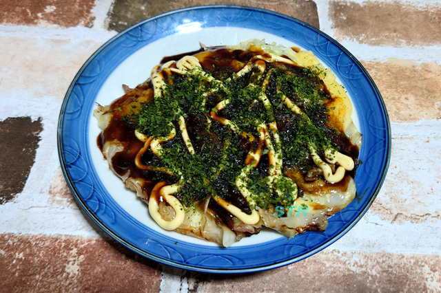 お好み焼き風チーズ餅を作る