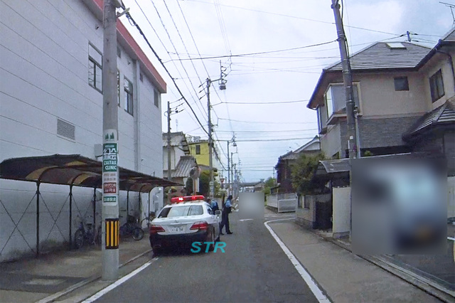 高松市伏石町 ヤマダデンキテックランドNew高松レインボー通り店北西側交差点での一時不停止違反取り締まり