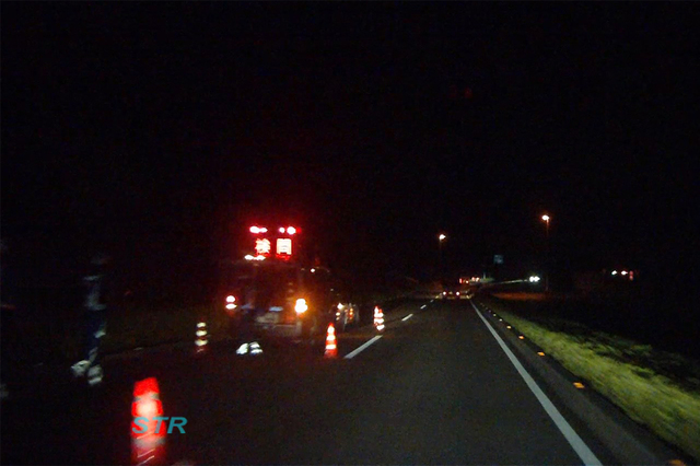 多度津町見立 県道21号下り車線 久保谷交差点付近での飲酒運転取り締まり
