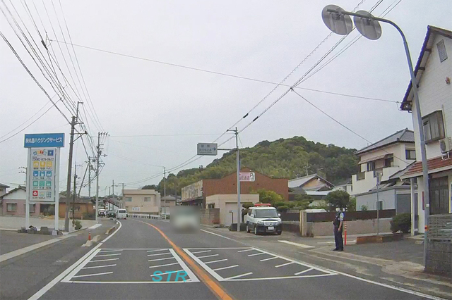高松市国分寺町新居 県道33号上り車線 高松市西警察署国分寺交番前での取り締まり？