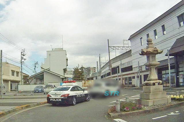 丸亀市新町 丸亀中央交番前交差点での一時不停止違反等取り締まり