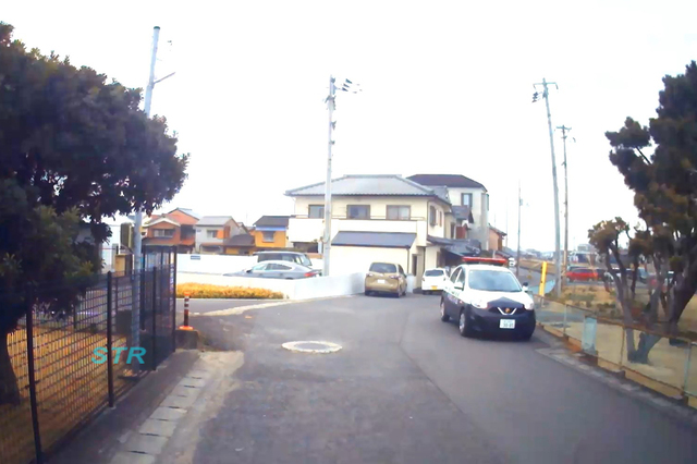 丸亀市御供所町2丁目 御供所児童遊園北側での一時不停止違反取り締まり