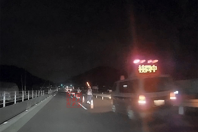 坂出市青海町 県道161号下り車線 JAはまかいどう松山産直店付近での飲酒運転取り締まり