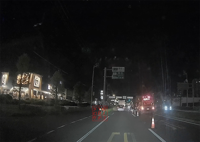 宇多津町浜二番丁 県道193号上り車線 イオンタウン宇多津前での暴走運転取り締まり